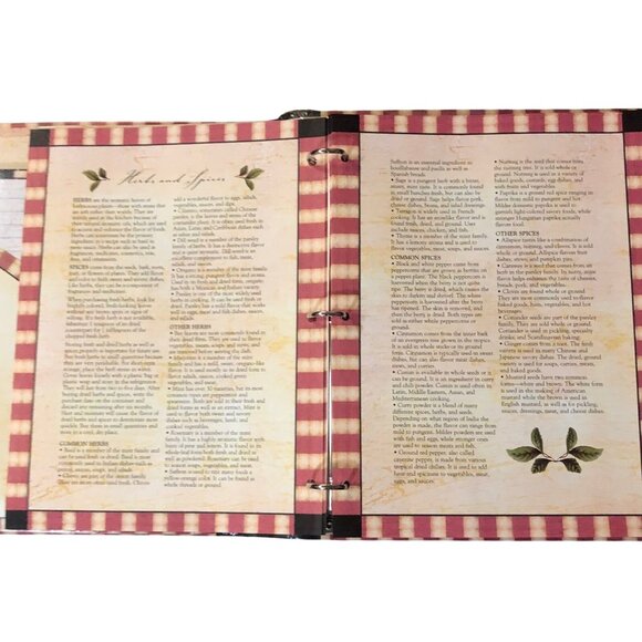 New Seasons Deluxe Recipe Binder 2003 Fruit Hardcover New Not Sealed 50 Pages - Picture 8 of 12
